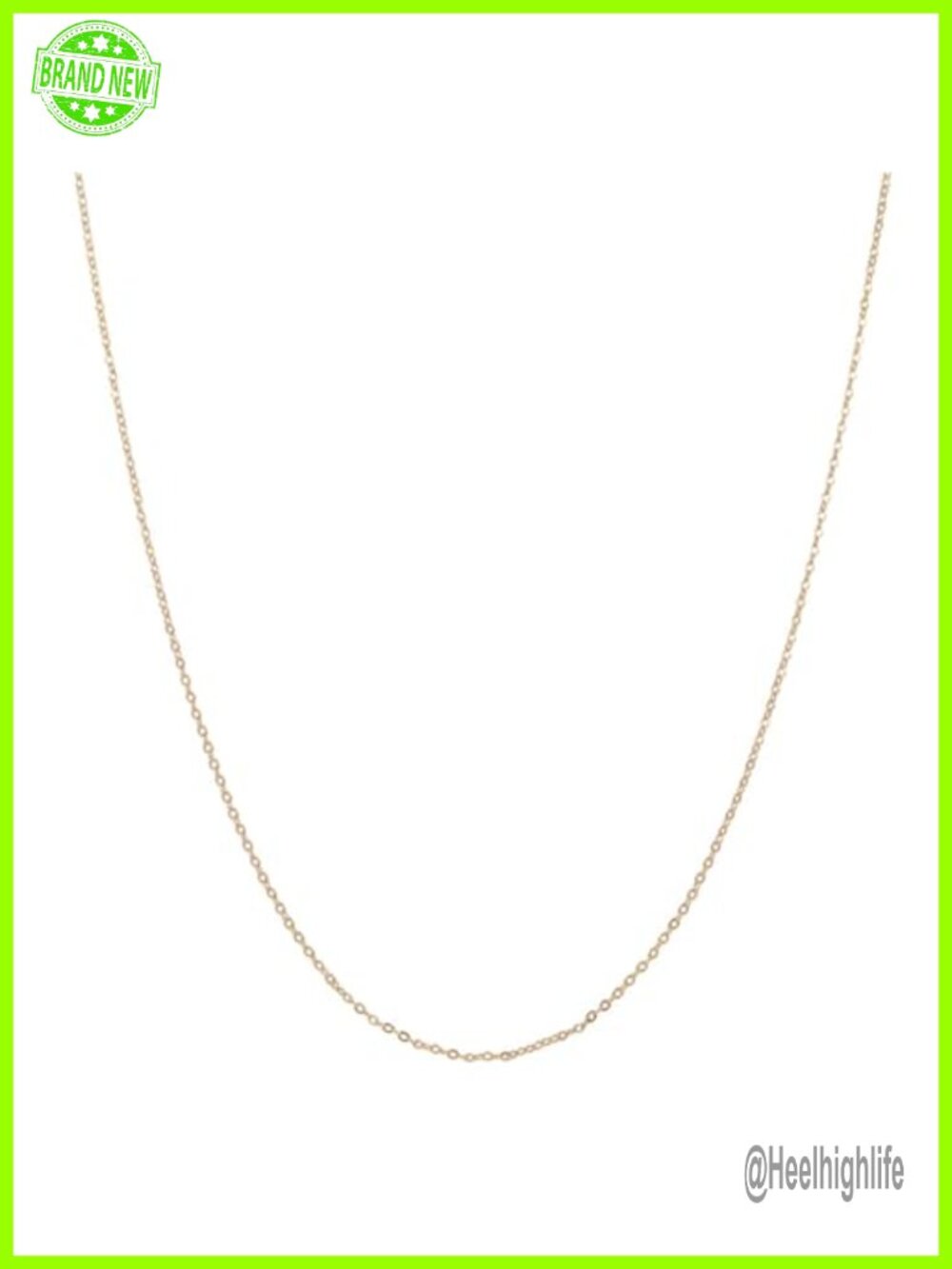 14K Solid Gold Rope Chain Necklace Hypoallergenic 20 Inch Women
